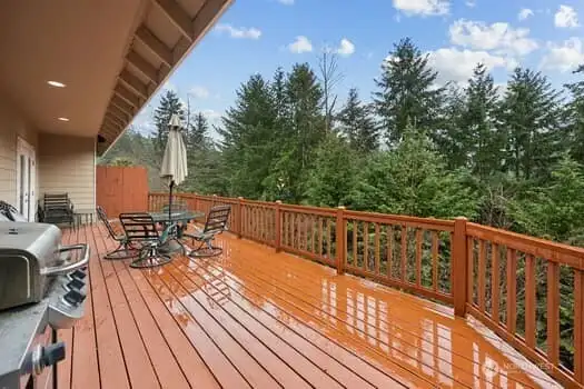 Back deck on the East side.