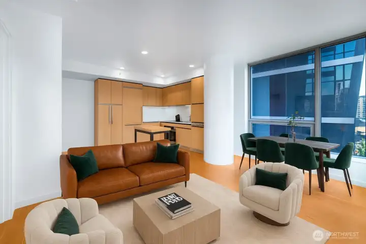 Virtually staged to show use of space Virtually staged to show use of space