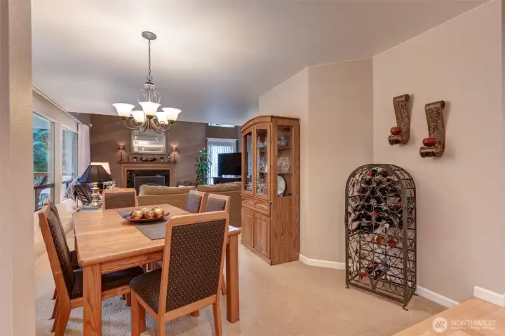 View of dining room from the kitchen