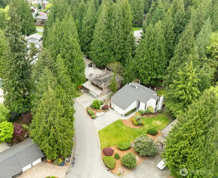 Aerial view of home