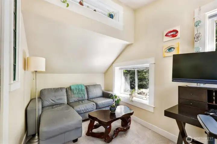 Second floor smaller bedroom. Current owner uses as an office/den.