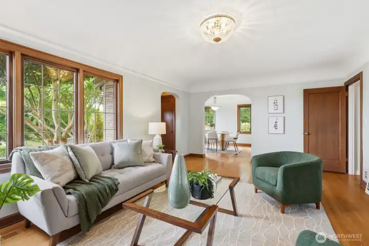 Living spaces are bright, comfortable, and inviting.
