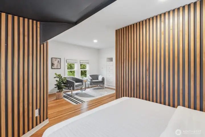Tons of space in this bedroom - it'd make a great primary!