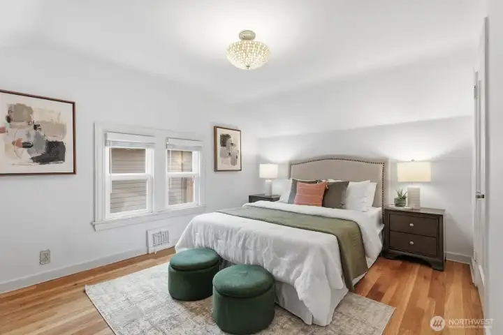 Second upstairs bedroom - impressively bright, airy and spacious!