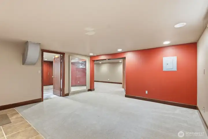 Downstairs, you'll find versatility galore! This huge rec room, and all other spaces on this level, have endless potential uses.