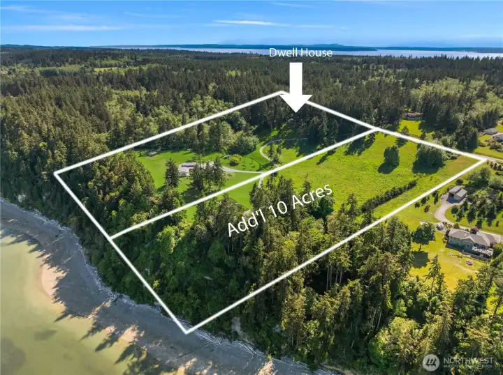 TWO 10 acre parcels. The one is ready to build on or perhaps sell it off.