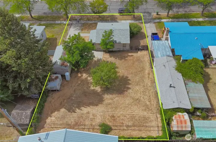 Aerial from backyard towards Camas Street Aerial from backyard towards Camas Street