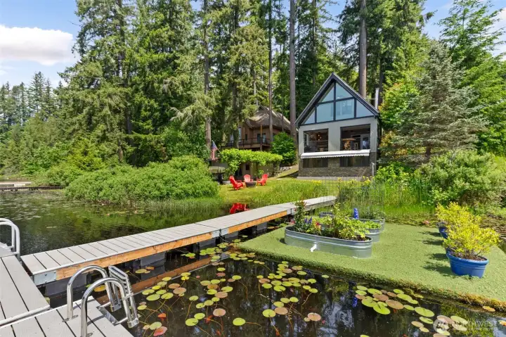 Swim in the lake? Two sets of stainless steel steps to help you in!