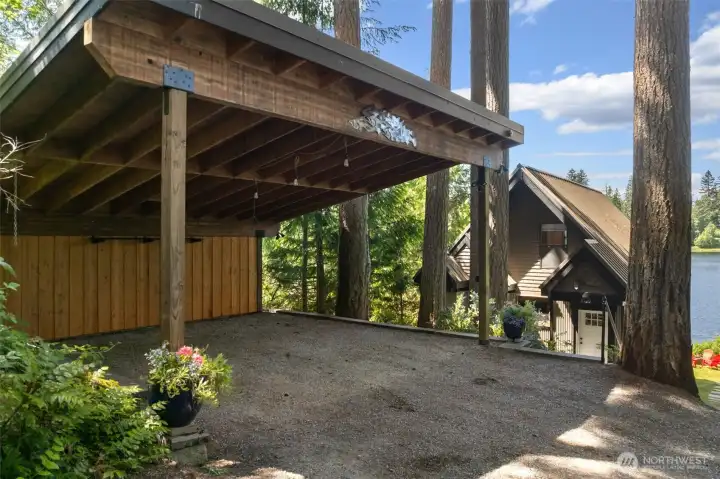 Plenty of parking including two covered spaces in the carport.