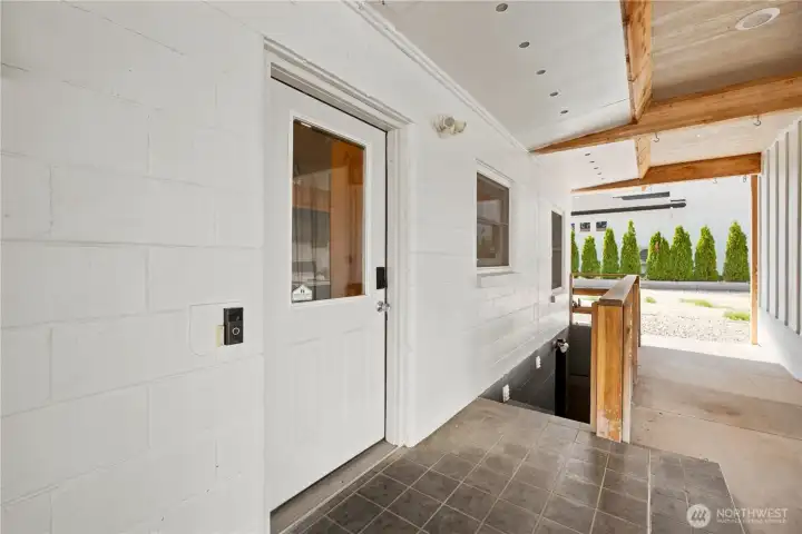 Front Door and Private Entrance to Lower Unit
