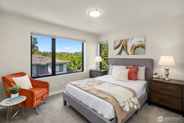 The largest of the three secondary bedrooms on the upper floor. Black out blinds included The largest of the three secondary bedrooms on the upper floor. Black out blinds included