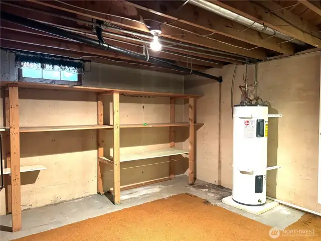 tons of space, basement storage!