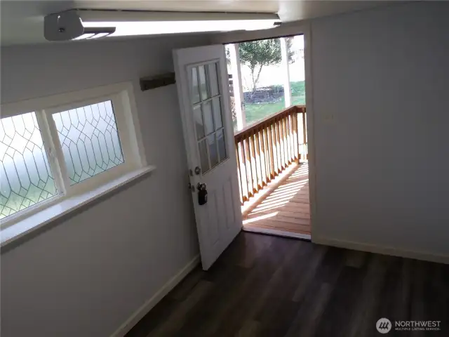 Door at car port leads into the laundry room.