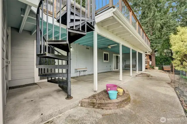 Patio below deck