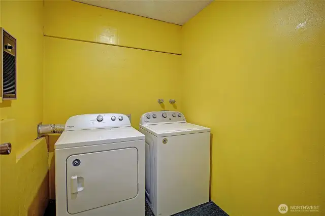 Unit 1 utility room on lower level.