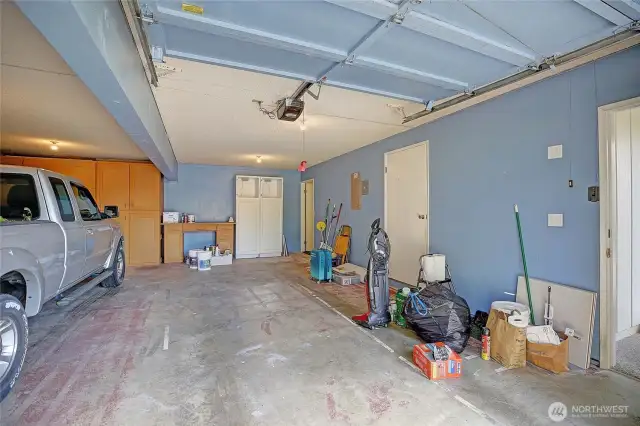 Unit 1 2 car deep garage.
