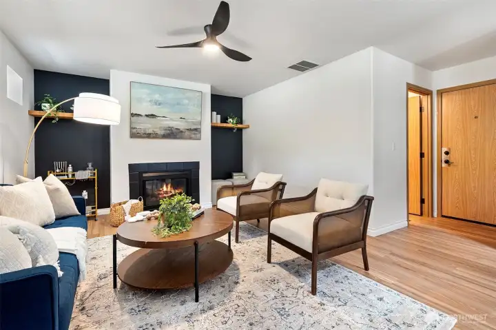 Inviting lower level Family room~