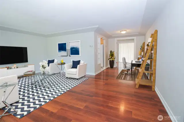 Enter into an open living area