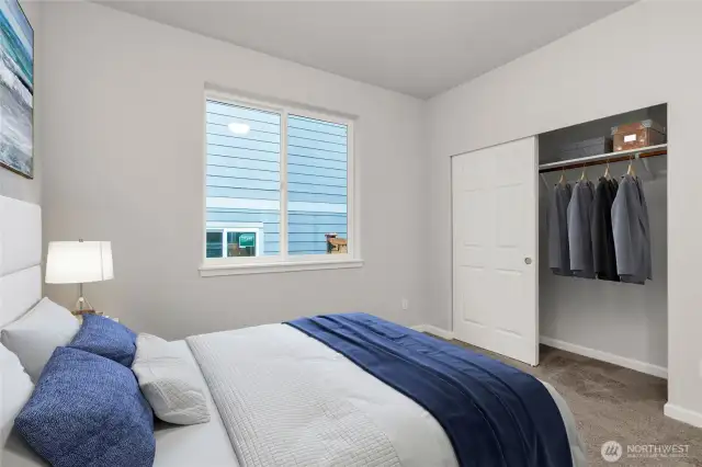 Virtually staged photo of second bedroom.