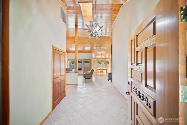 Wonderful bright entry with skylight.