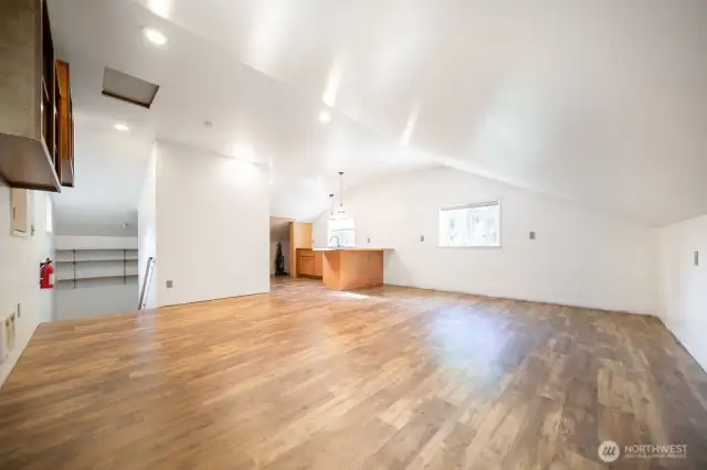 Above shop studio apartment.