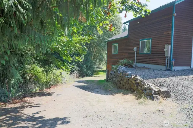 Lower driveway.