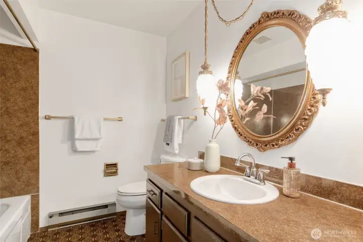 The hall bathroom.