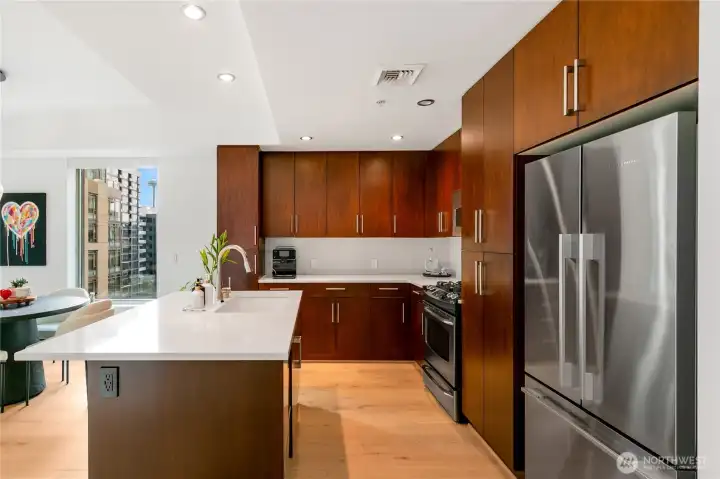 New refrigerator, updated switches and switch plates.