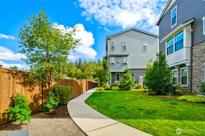 Grassy Area outside front door of unit