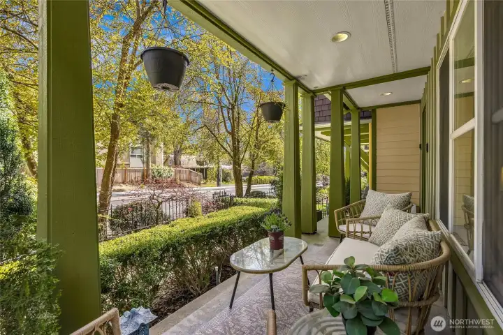 Mature trees and well established gardens provide nice privacy.