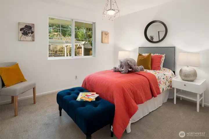 Bedroom 1 on the main floor.