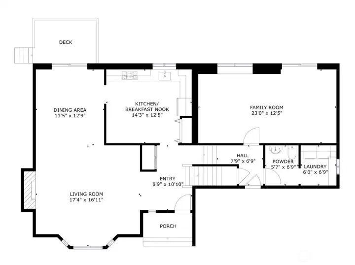 Sizes and dimensions are approximate. Actual may vary.