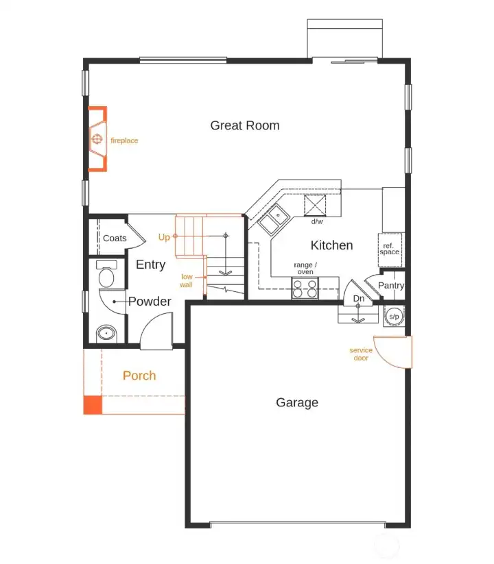 Plan layout not actual home