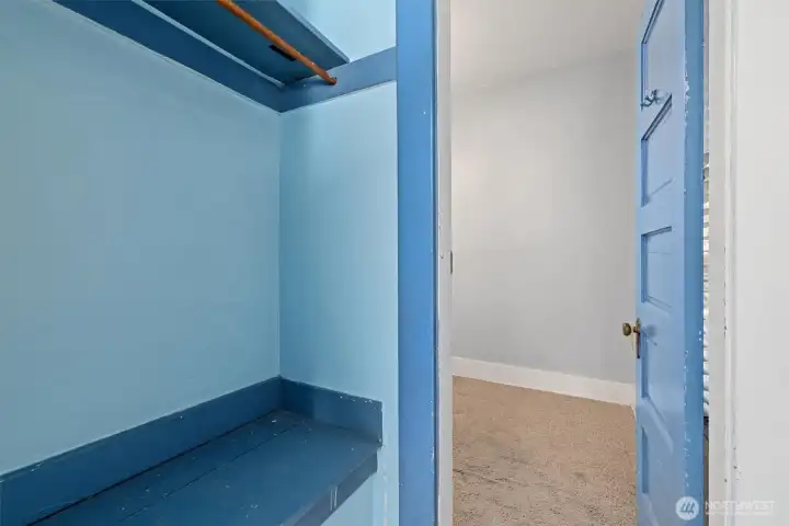 Hallway space with built-in storage