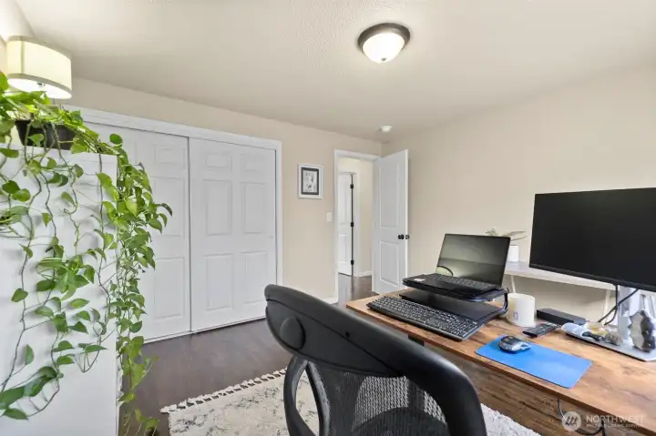 Beautiful doors and trim finish the polished look of each room