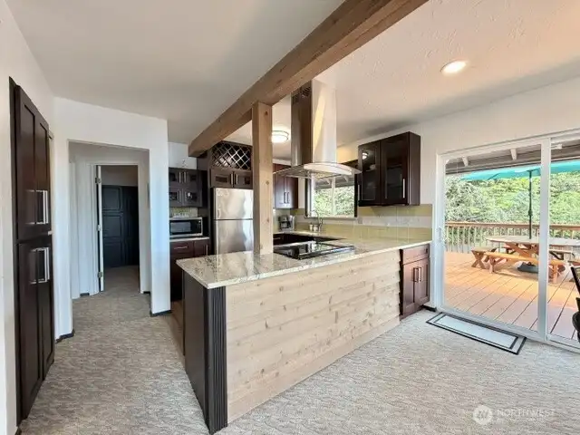 Modern kitchen with stainless appliances