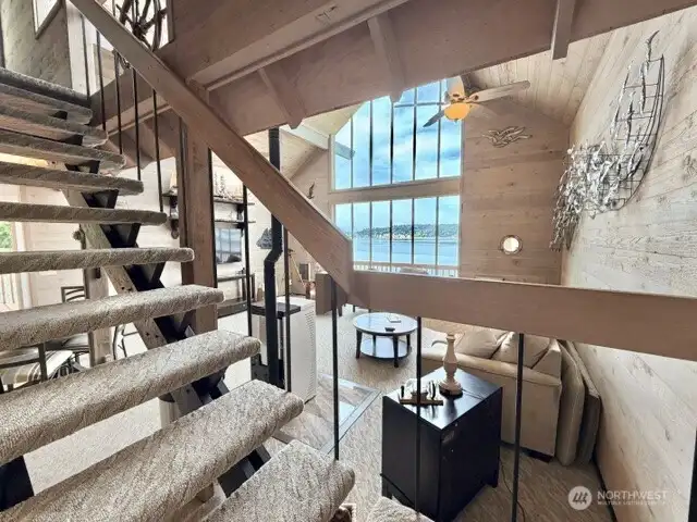 Stairs up to Loft/upstairs bedroom area.
