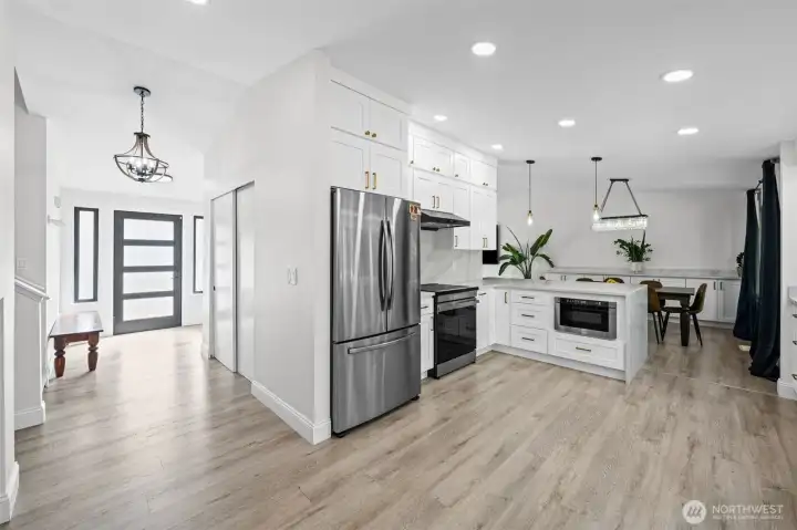 Kitchen hall and dinning room