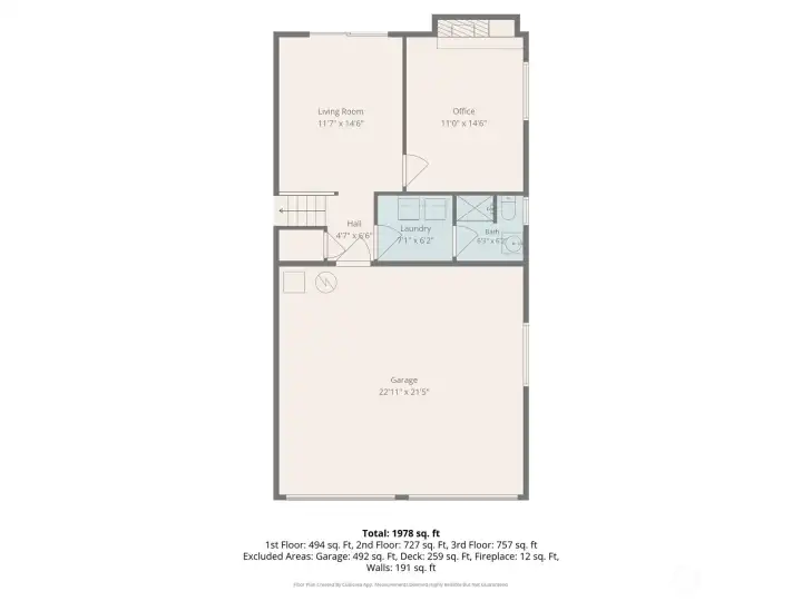 Top level with rooms