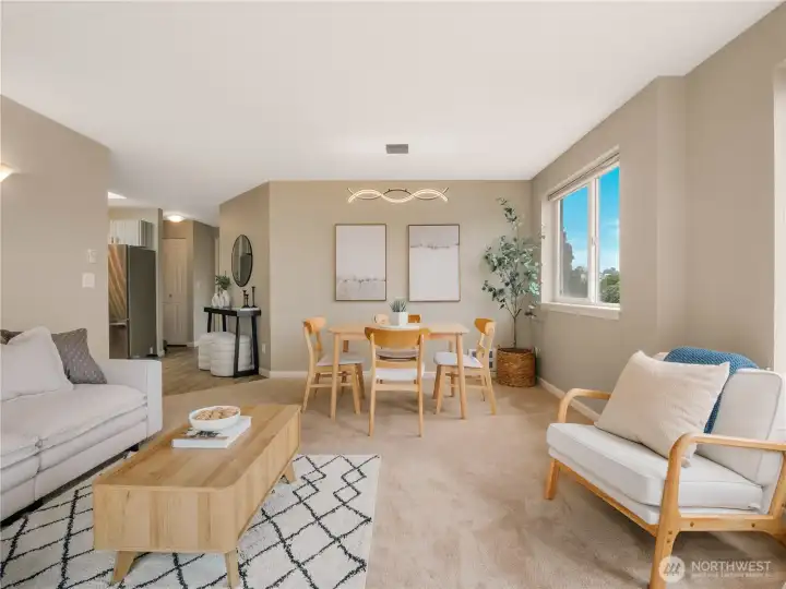 Featuring large windows, neutral finishes, and an open layout that creates a comfortable flow throughout the space. Featuring large windows, neutral finishes, and an open layout that creates a comfortable flow throughout the space.