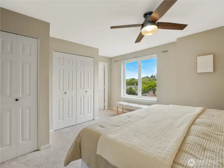 The primary bedroom offers generous proportions, dual closets, and a bright window outlook that enhances the sense of space. The primary bedroom offers generous proportions, dual closets, and a bright window outlook that enhances the sense of space.