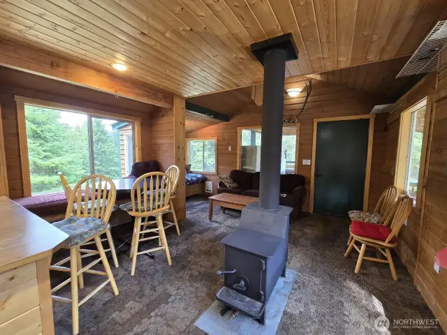 The freestanding stove is the heart of the home!