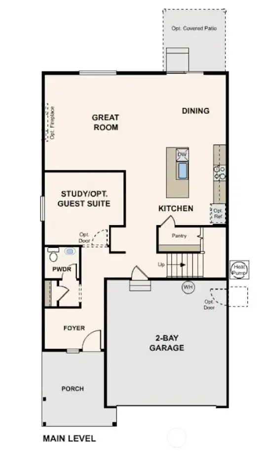 Disclaimer – Main Floor – Marketing rendering of floor plan, illustrative purposes only – may vary per location.