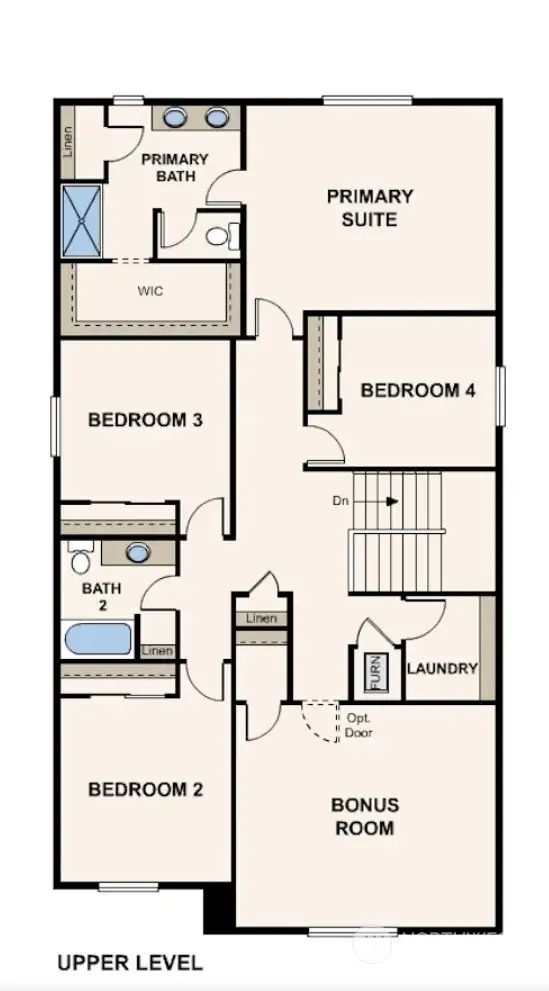 Disclaimer – 2nd Floor – Marketing rendering of floor plan, illustrative purposes only – may vary per location.