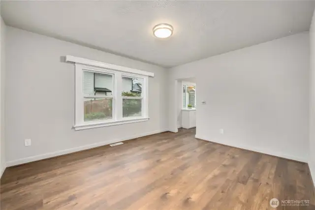 Dining room is large enough for your entertainment-sized table.