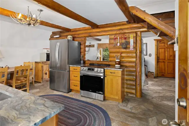 Enter into this lovely updated kitchen.