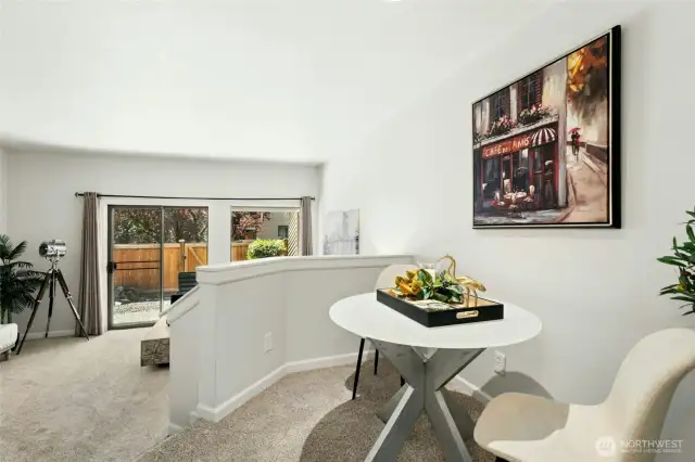Eat-in area with views of the yard.