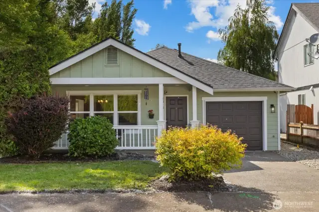 Home has a greenbelt adjacent for complete privacy on the South side of the home.