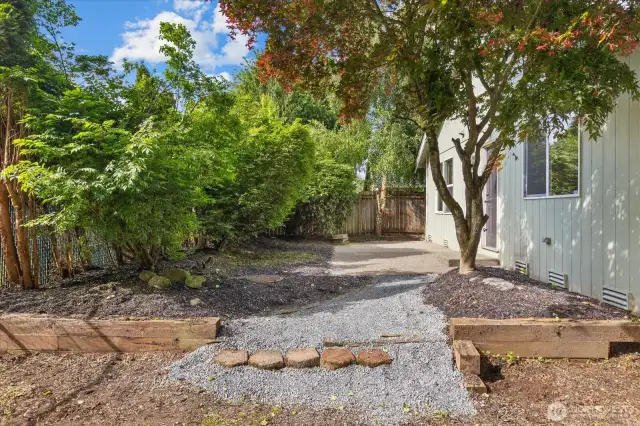 Private backyard.