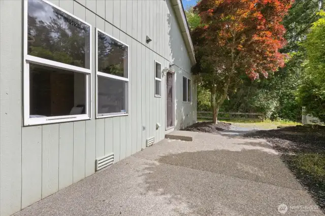Greenbelt for privacy on the South side of the home.